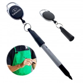 Logo Branded Retractable Pen Reel Marker  Logo Branded Retractable Pen Reel Marker