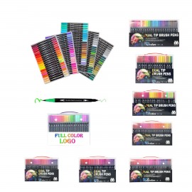 Logo Branded Dual Brush Markers Set