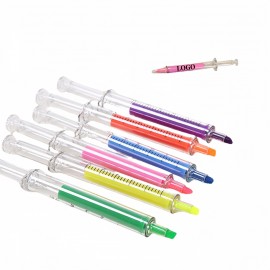 Custom Printed Colorful Graduated Syringe Shaped Highlighter