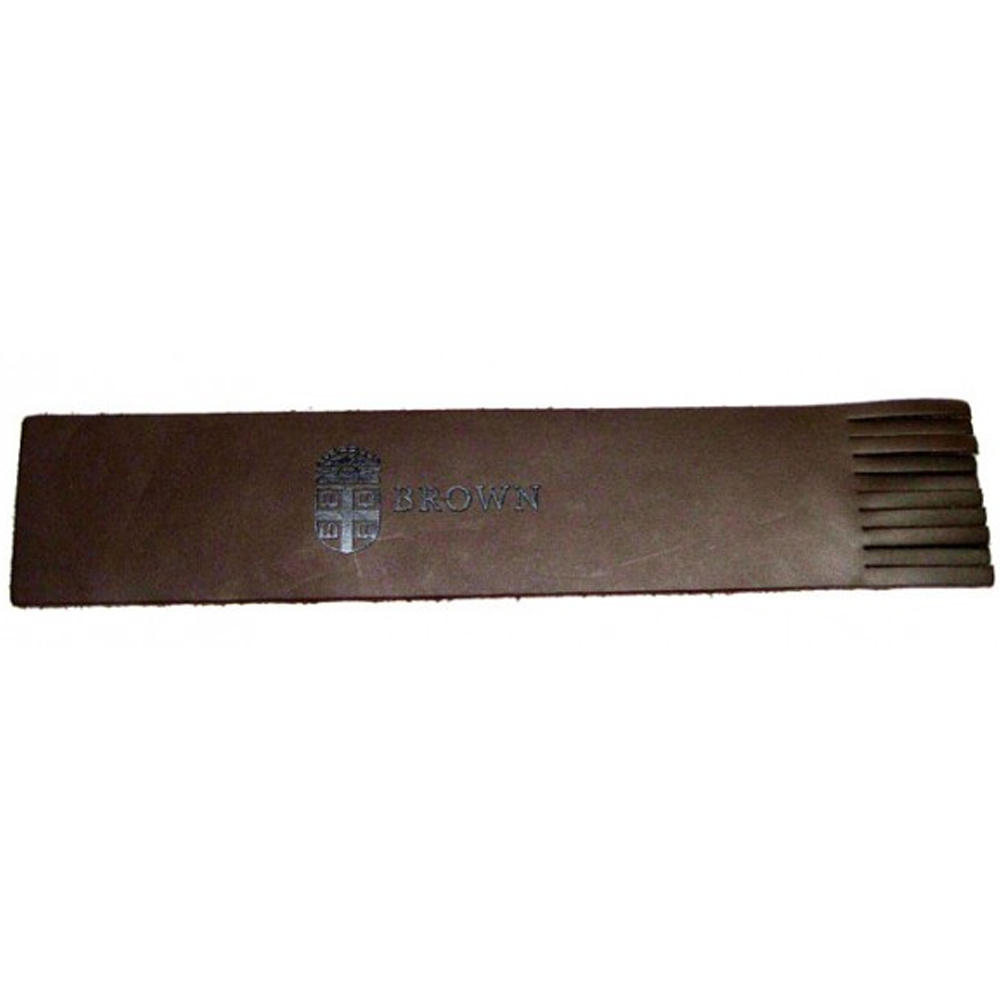 Logo Branded Leather Book Marker W/Fringe Edge Logo Branded Leather Book Marker W/Fringe Edge