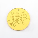 Round Shape Acrylic Insert For Cookies Cake Decoration Cake Topper Custom Imprinted