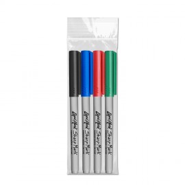 Custom Printed Liqui-Mark Fine Point Permanent Pocket Markers - USA Made - 4 Pack