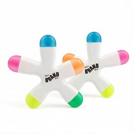 5-In-1 Five-Pointed Multicolor Novelty Highlighter Custom Printed