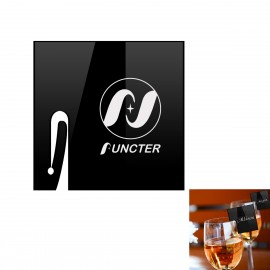 Custom Printed Square Shape Acrylic Drink Marker Wine Glass Recognizer Name Marker