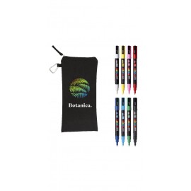 Logo Branded POSCA 8 Piece Basic Marker Set with Bag - Fine