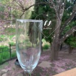 Logo Branded Heart Shape Acrylic Drink Marker Wine Glass Recognizer