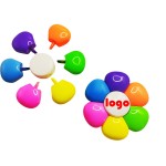 Custom Printed 6-in-1 Petal Highlighters Set - Versatile Colorful Markers