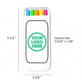 Logo Branded Highlighter Pen 5 Pieces Set