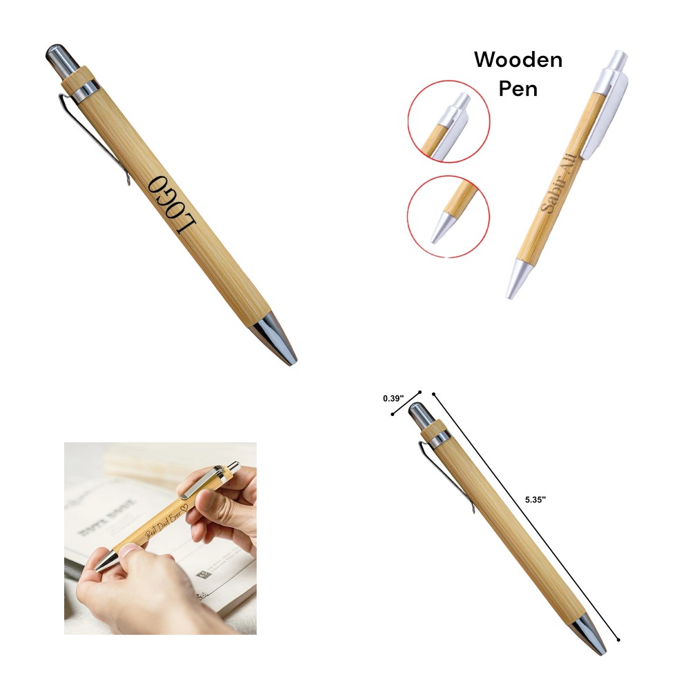 Eco-Friendly Bamboo Pen Logo Branded