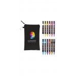 POSCA 12 Piece Soft Marker Set with Bag Logo Branded