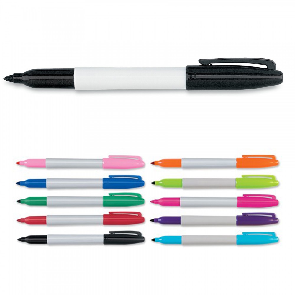 Capped Fine Point Tip Permanent Markers Logo Branded