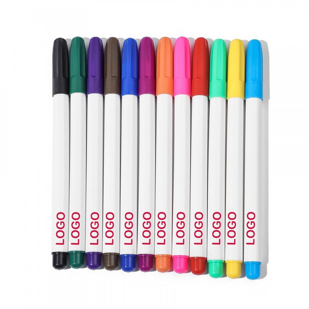 Fine Tip Plastic Dry Erase Marker Set Logo Branded