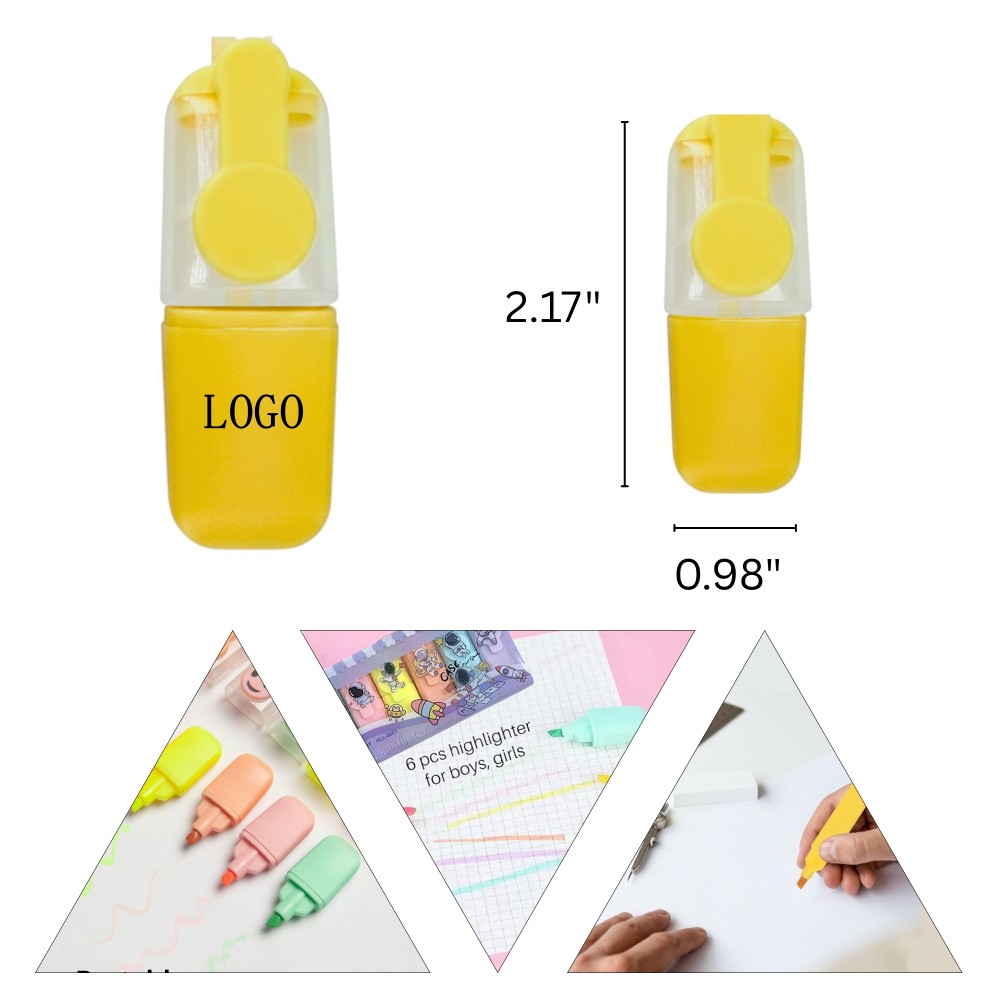 Custom Printed Minimalist Pastel Highlight Marker