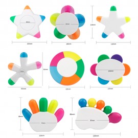 Customized Star Shaped Multi-Color Highlighter