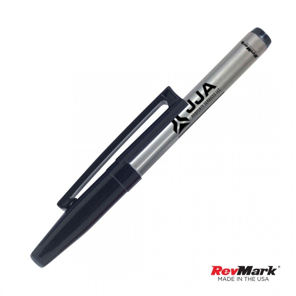 Custom Printed RevMark Silver Barrel Industrial Permanent Marker w/clip