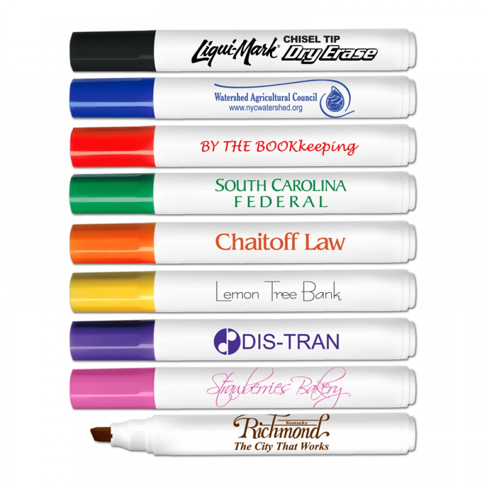 Custom Imprinted Liqui-Mark Chisel Tip Dry Erase Marker