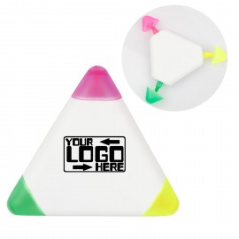 Logo Branded Triangular 3 Color Highlighter  Logo Branded Triangular 3 Color Highlighter