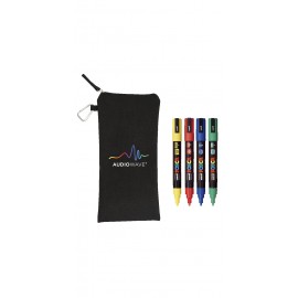 Custom Printed POSCA 4 Piece Standard Marker Set with Bag