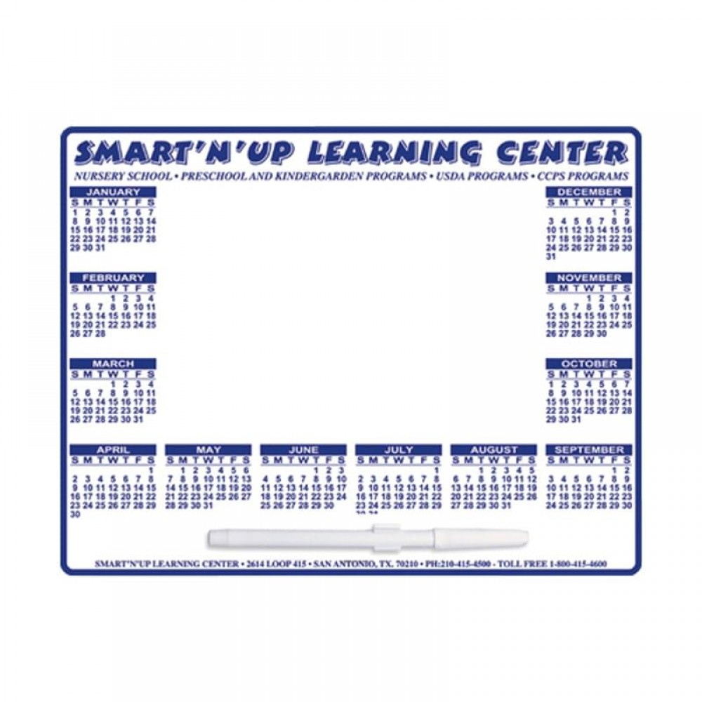 8 1/2" X 11" Custom Printed Memo Board w/Magnets or Tape Logo Branded
