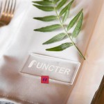 Custom Printed Transparent Square Shape Acrylic Name Card/Cookies Cake Decoration Cake Topper