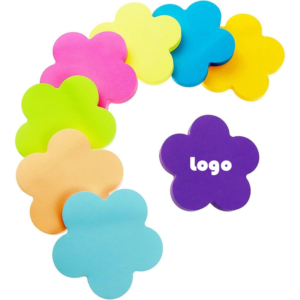 Logo Branded Blossom Notes: Multi-Surface Adhesive Paper for Home & Office