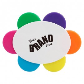 Custom Printed 6-In-1 Flower Shaped Multicolor Novelty Highlighter