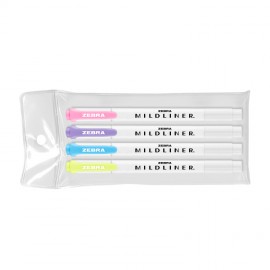 Zebra Mildliner Double Ended Highlighter & Marker, 4 ct. Logo Branded