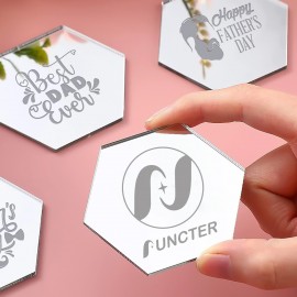 Hexagon Shape Acrylic Insert For Cookies Cake Decoration Cake Topper Logo Branded