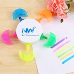 Five-color Flower-shaped Highlighter Custom Printed