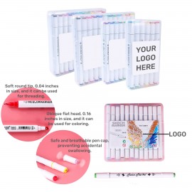 Custom Imprinted Dual Tip Marker Pen Set