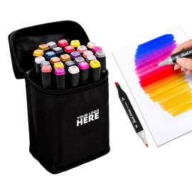 24 Color Alcohol Markers Set with Logo