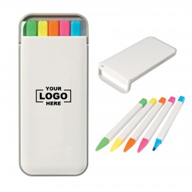 Custom Printed 5-Color Highlighter Set
