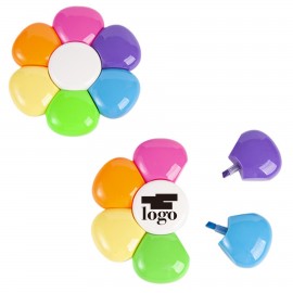 Flower Shape Watercolor Highlighter Pens Custom Printed