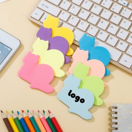 Custom Imprinted 50 Sheets 2.16 x 2.75" Adhesive Cat Shape Sticky Notes Post Notes