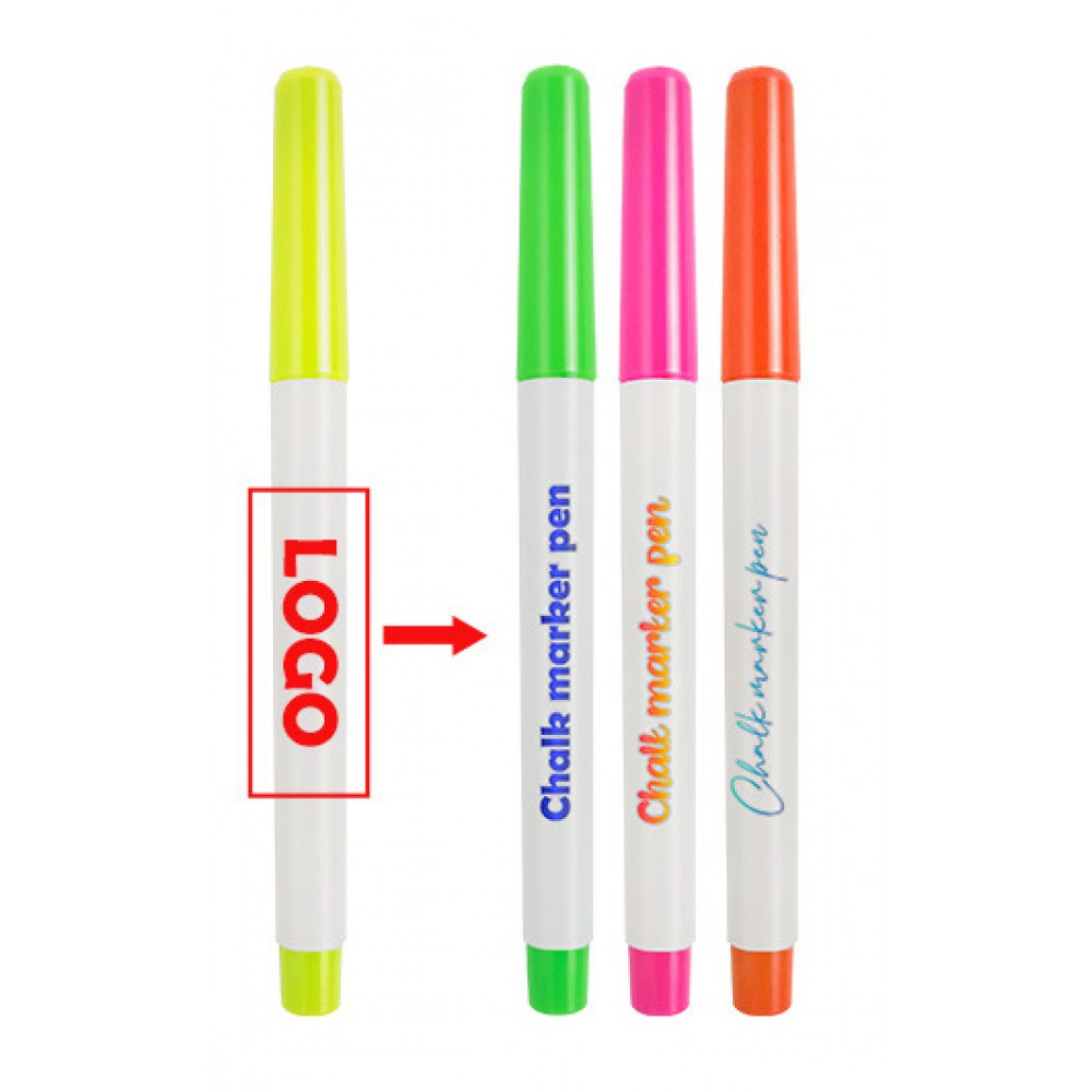 7 Colors Water Soluble Chalk Marker Fluorescence Pen Set Custom Imprinted