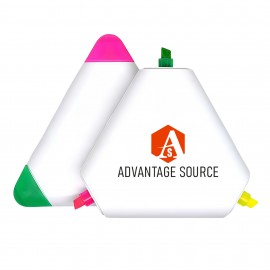 Custom Printed Triangular 3-in-1 Highlighter Pen Cute Multicolor Marker for Kids and Office