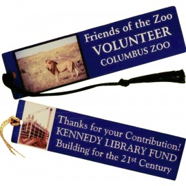 Custom Printed Aluminum Bookmark w/A Full Color Sublimated imprint and Assembled Tassel (1.25"x4 7/8")  Custom Printed Aluminum Bookmark w/A Full Color Sublimated imprint and Assembled Tassel (1.25"x4 7/8")