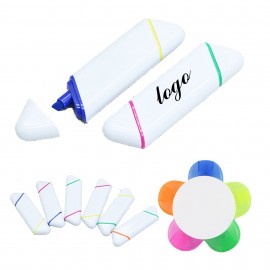 Two Color Highlighter Marker with Logo