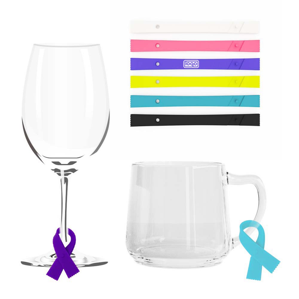 Logo Branded Silicone Wine Glass Marker