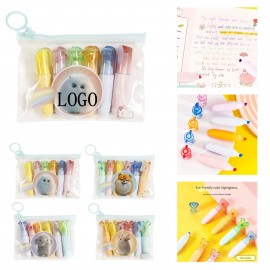 Custom Imprinted Cute Pet Highlighter Pen Set