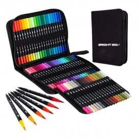 120 Dual Tip Brush Marker Set Custom Imprinted