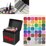 Custom Printed 48-Color Double Tipped Art Marker Set