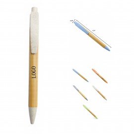 Eco Wheat Straw Bamboo Pen Custom Imprinted