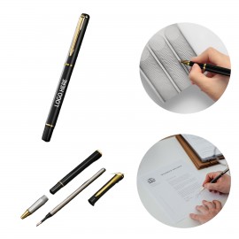 Premium Ballpoint Pen - 0.5mm Black Refill Executive Gift Set Logo Branded
