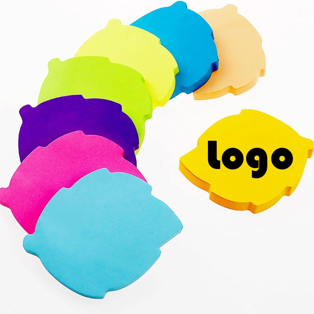 50 Sheets 2.75" Adhesive Leaf Shape Sticky Notes Notepaper Logo Branded