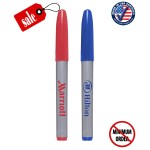 Closeout permanent Colored Markers - Silver Barrels with Colored Caps Logo Branded