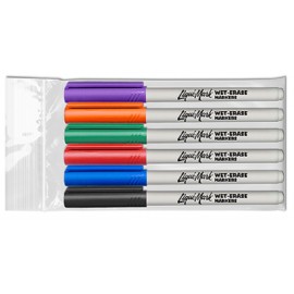 Custom Imprinted Liqui-Mark Fine Point Wet Erase Markers - USA Made - 6 Pack  Custom Imprinted Liqui-Mark Fine Point Wet Erase Markers - USA Made - 6 Pack