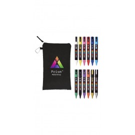 POSCA 12 Piece Basic Marker Set with Bag Custom Printed