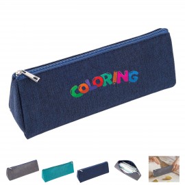 Triangle Pencil Case w/Zipper Logo Branded