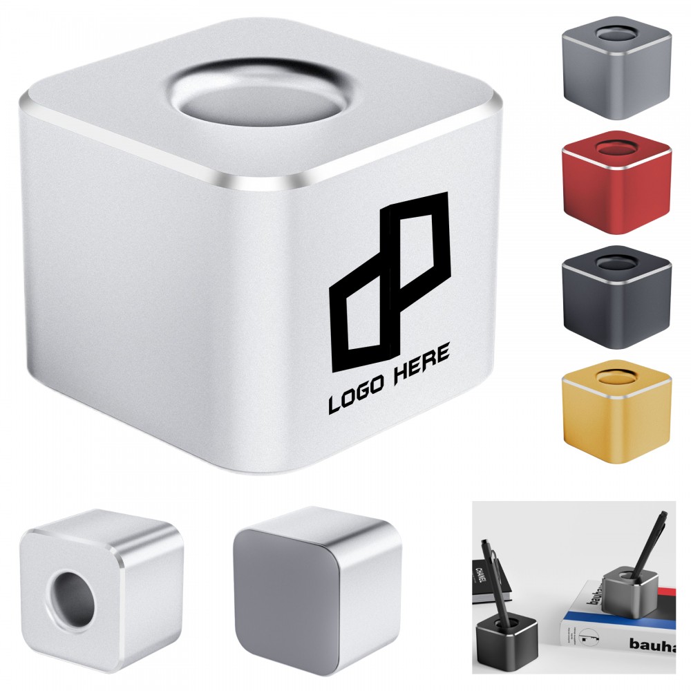 Metal Aluminum Square Pen Holder Custom Printed